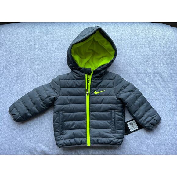 Boys Nike Full Zip Puffer Jacket Size 12 Months - Picture 1 of 4